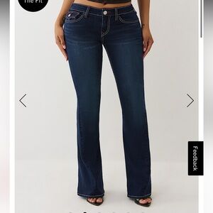 NWT True Religion Jeans Joey Low Rise Flared